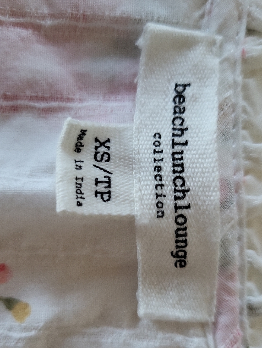 Beachlunchlounge Cotton Floral Blouse Tunic, XS - Picture 3 of 5